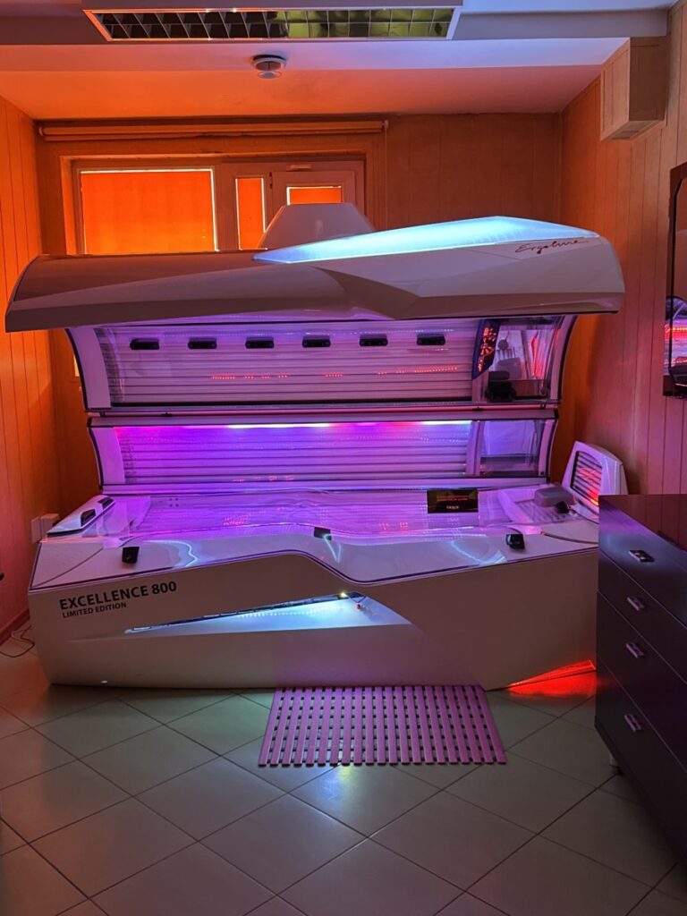 Solarium leżące w strefie odnowy