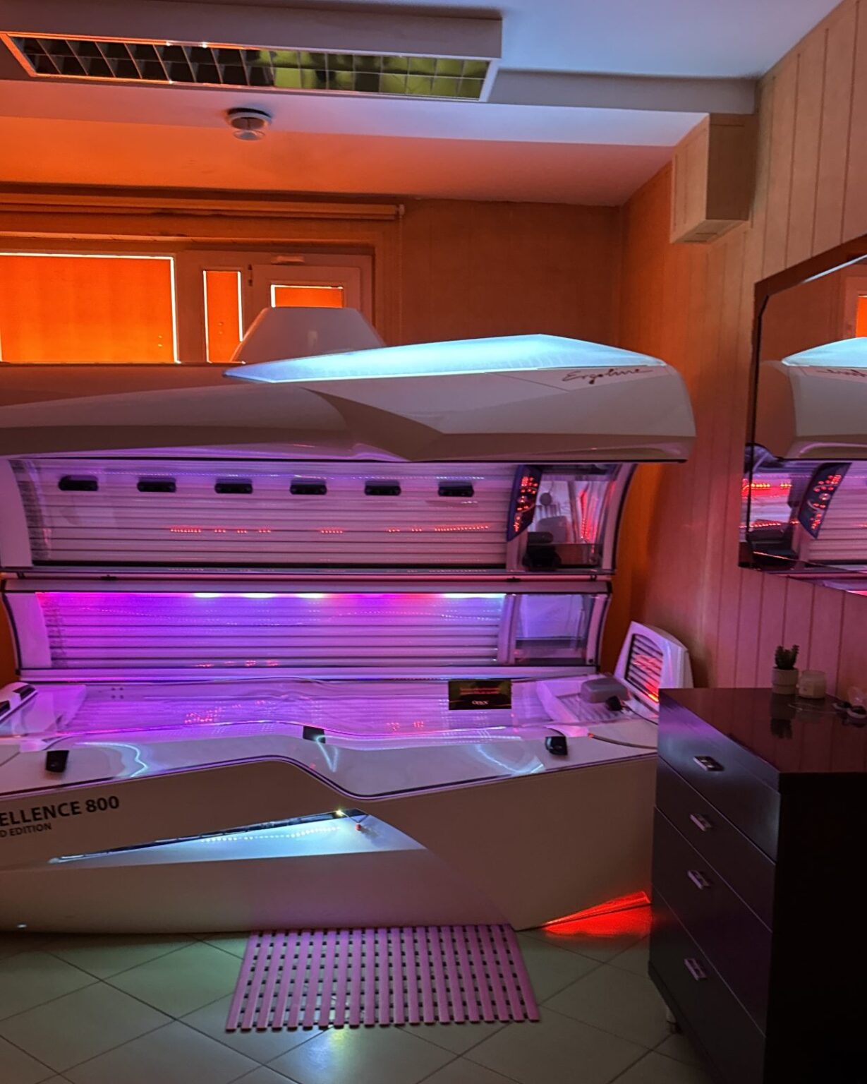 Solarium leżące w strefie odnowy